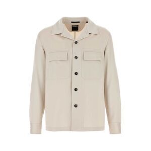 Zegna Men Chalk Cashmere Oasi Shirt